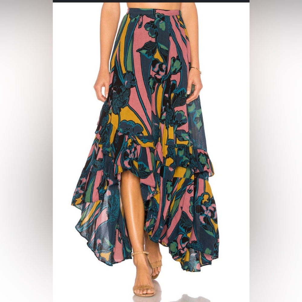 Free People Boho Maxi Skirt